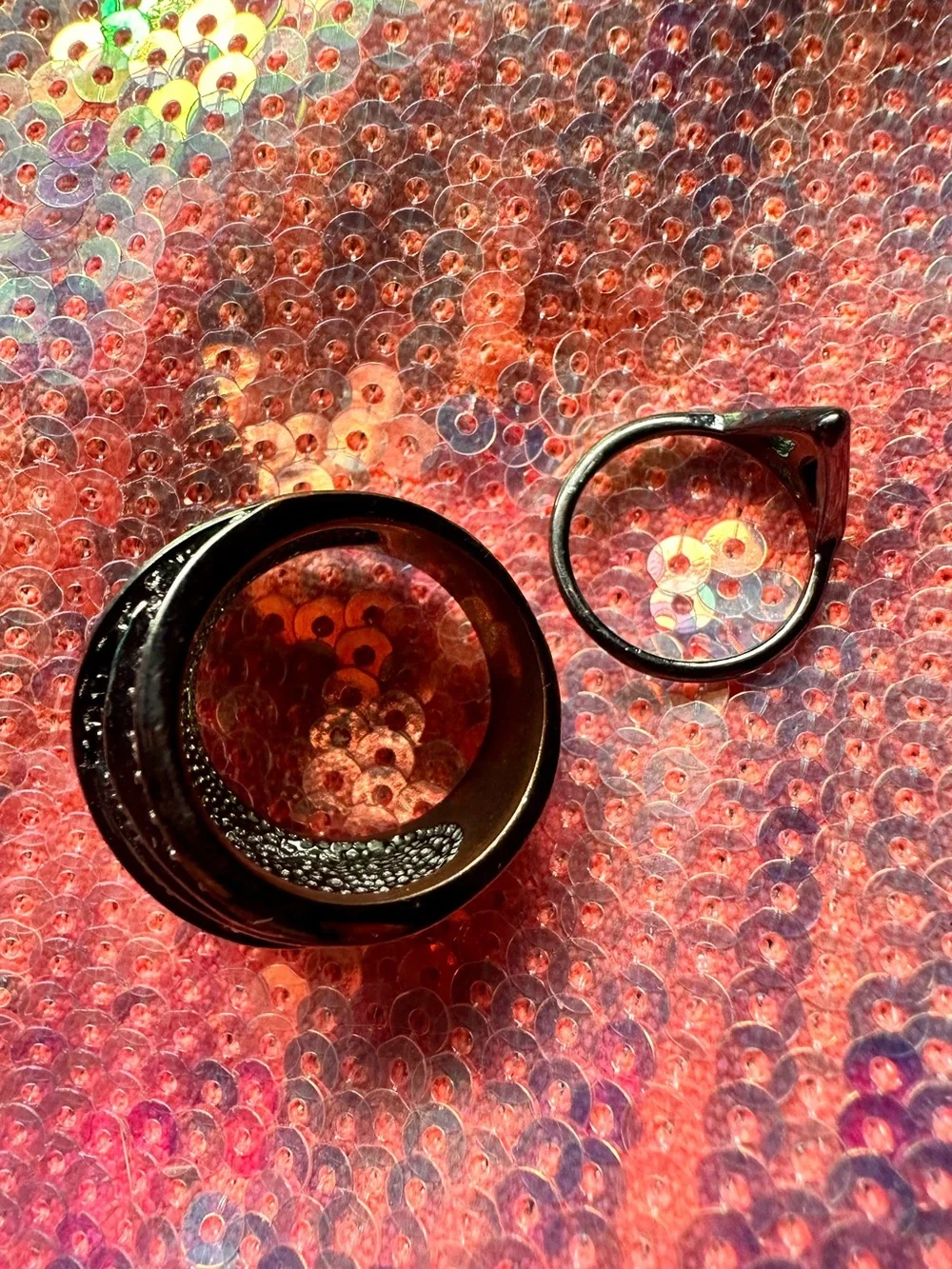 Prism • Gunmetal Silver Tone Geometric Ring Bundle